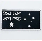 TAS AUSTRALIAN FLAG PVC PATCH - BLACK & WHITE