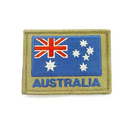 PLATATAC AUSTRALIAN FLAG PATCH BLUE ON TAN