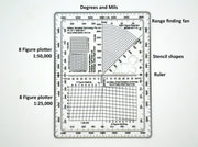 MILITARY TEMPLATE TECHNOLOGY GPS PLOTTING PROTRACTOR