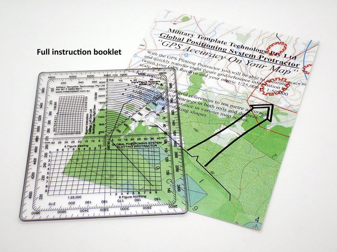 MILITARY TEMPLATE TECHNOLOGY GPS PLOTTING PROTRACTOR – Combat Kit Australia