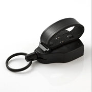 KEYBAK SUPER48 HEAVY DUTY RETRACTABLE KEYCHAIN WITH BALL JOINT LOCK & LEATHER LOOP