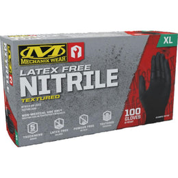 MECHANIC WEAR LATEX FREE NITRILE DISPOSABLE GLOVES - 100 PACK