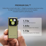 OLIGHT OCLIP ULTRA RECHARGEABLE MINI CLIP ON TORCH WITH FLOODLIGHT, SPOTLIGHT & UV LIGHT