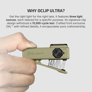 OLIGHT OCLIP ULTRA RECHARGEABLE MINI CLIP ON TORCH WITH FLOODLIGHT, SPOTLIGHT & UV LIGHT