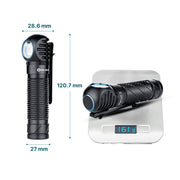 OLIGHT PERUN 2 - 2500 LUMENS RECHARGABLE LED TORCH WITH HEAD MOUNTED HEADBAND