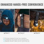 OLIGHT PERUN 2 - 2500 LUMENS RECHARGABLE LED TORCH WITH HEAD MOUNTED HEADBAND