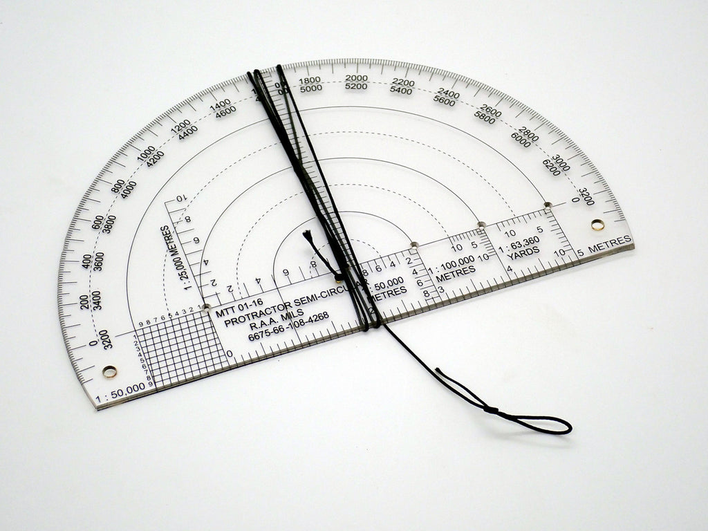 MILITARY TEMPLATE TECHNOLOGY R.A.A. SEMI CIRCULAR PROTRACTOR – Combat ...