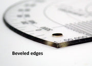 MILITARY TEMPLATE TECHNOLOGY R.A.A. SEMI CIRCULAR PROTRACTOR 