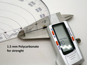 MILITARY TEMPLATE TECHNOLOGY R.A.A. SEMI CIRCULAR PROTRACTOR 