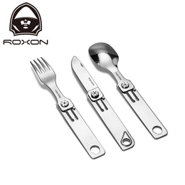 ROXON 3 IN 1 MAGNETIC CAMP CUTLERY SET