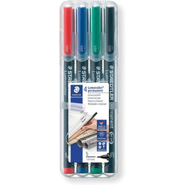 STAEDTLER PERMANENT SUPER FINE (0.4MM) PACK OF 4