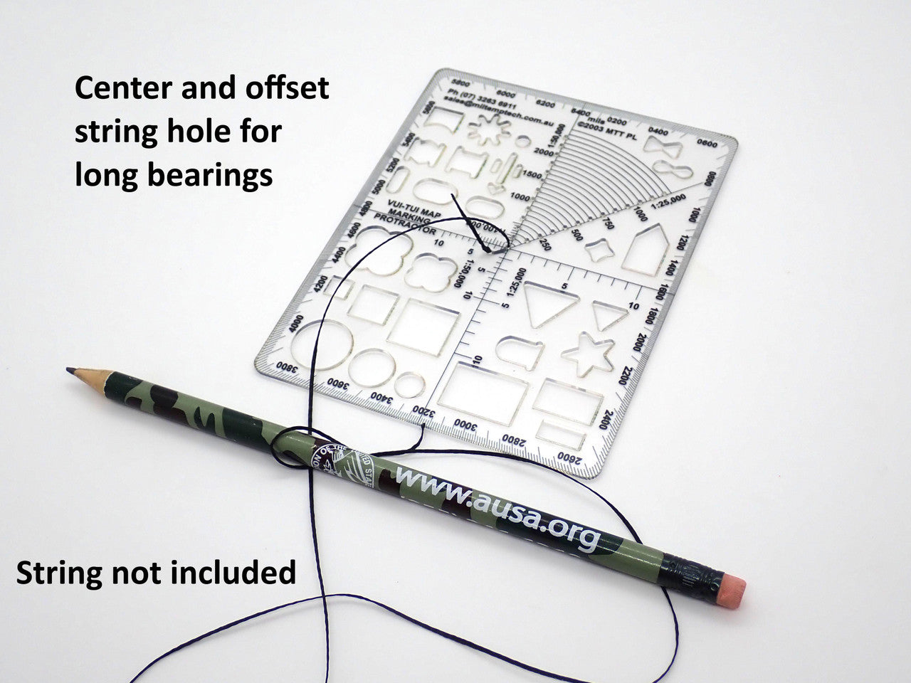 MTT PL Map Marking Protractors & Stencils | Military Grade, Mils/Degrees, 1:25k-1:100k Scales | Durable PETG Plastic