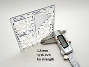 MILITARY TEMPLATE TECHNOLOGY VUI-TUI MARKING PROTRACTOR