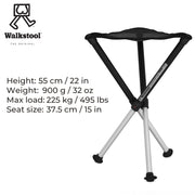 WALKSTOOL THREE LEGGED TELESCOPIC STOOL - 55CM