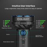 OLIGHT MARAUDER MINI 2 - 10,000 LUMENS RECHARGEABLE HIGH POWER TORCH (FLOOD & SPOT)