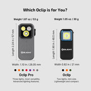 OLIGHT OCLIP PRO COMPACT LED CLIP LIGHT WITH FLOODLIGHT, SPOTLIGHT & RED LIGHT