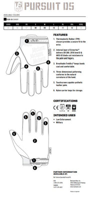 MECHANIX WEAR PURSUIT D5 GLOVES