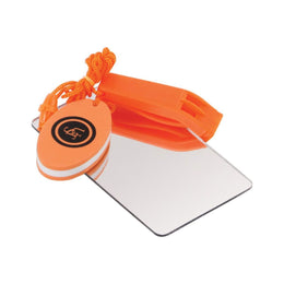 UST FIND ME SIGNAL MIRROR AND WHISTLE WITH FLOAT